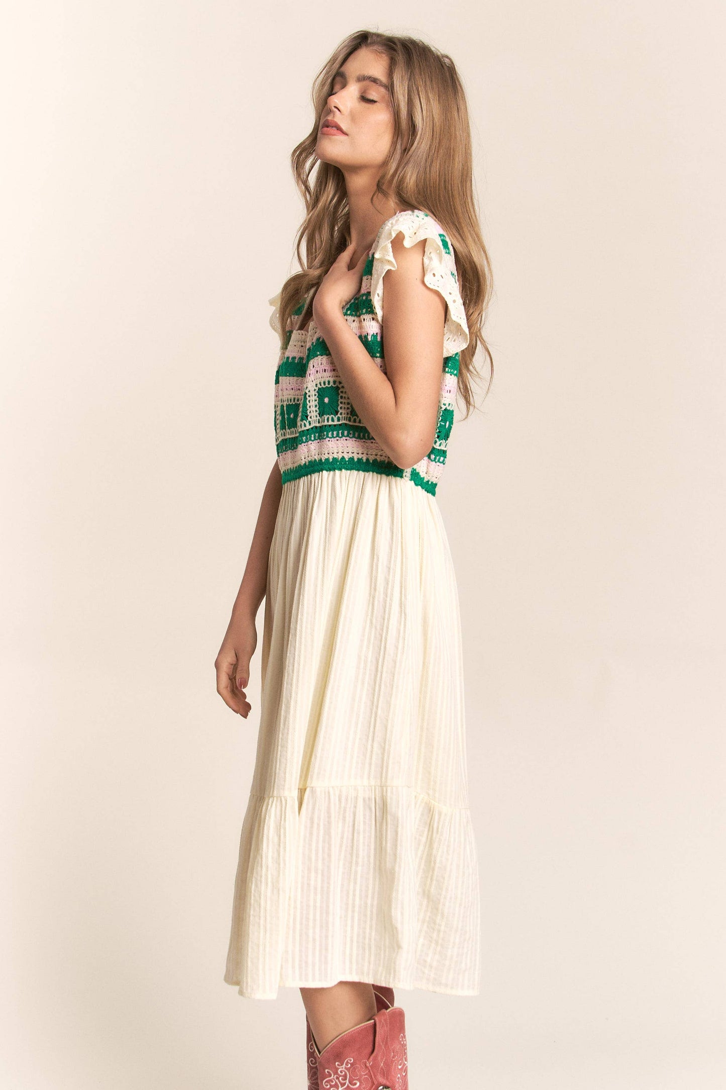 The Mabry Crochet Top Dress