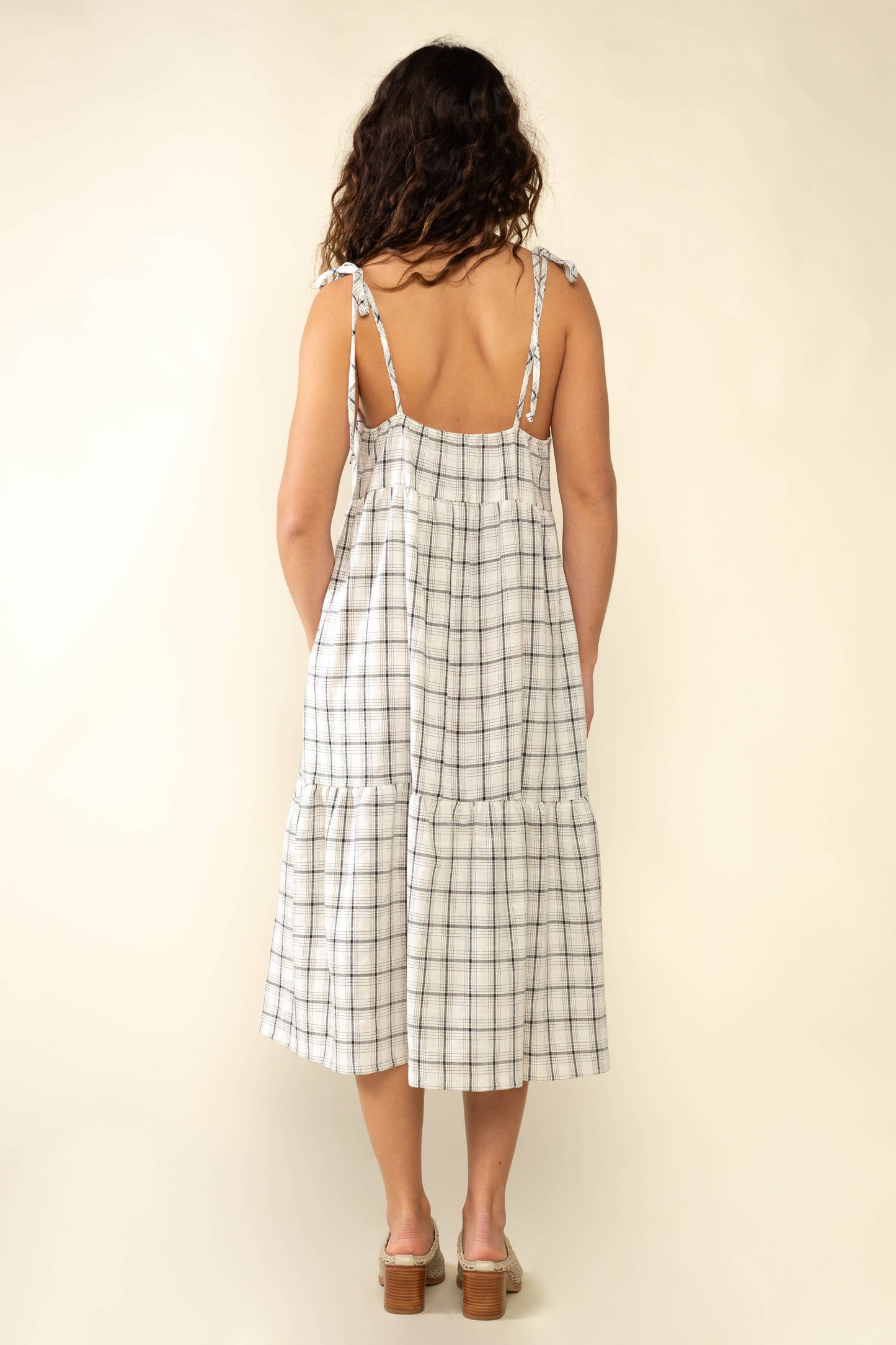 Luca Plaid Tie Strap Dress - Plus Size