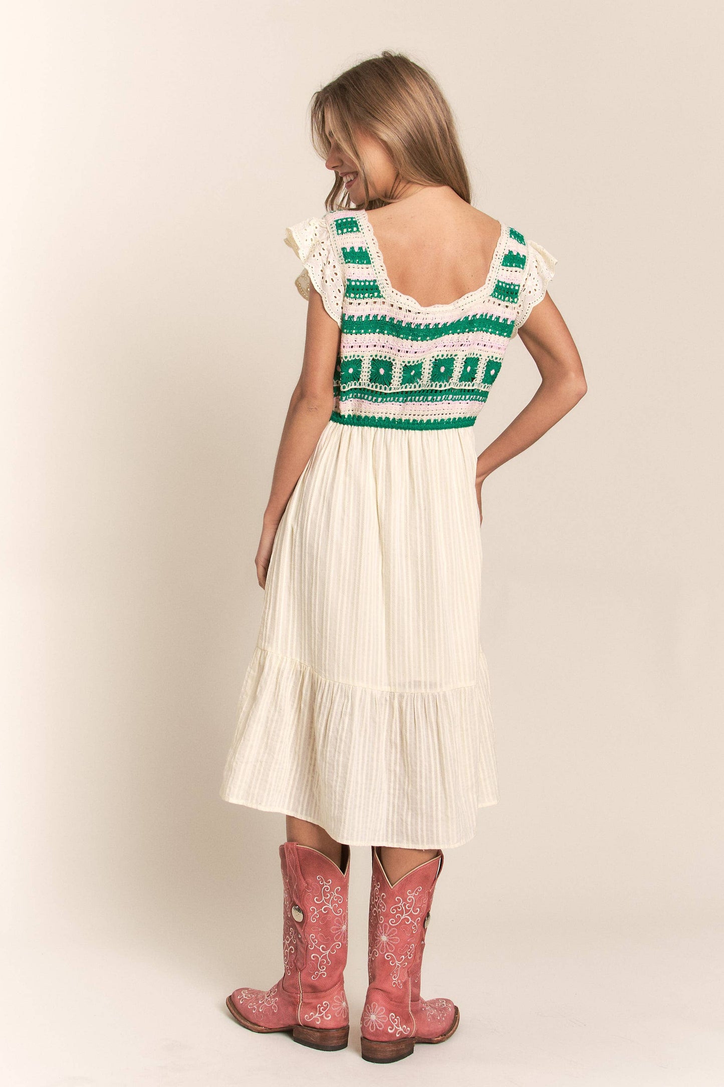 The Mabry Crochet Top Dress