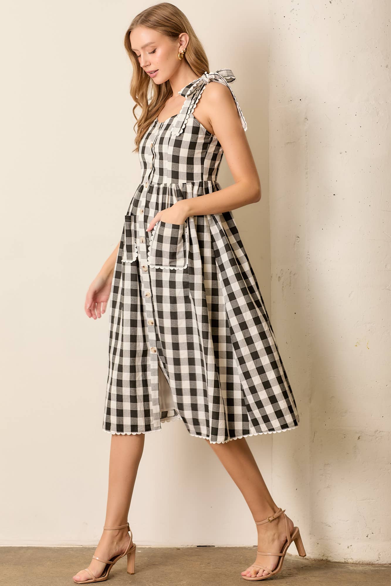Misty Gingham Dress