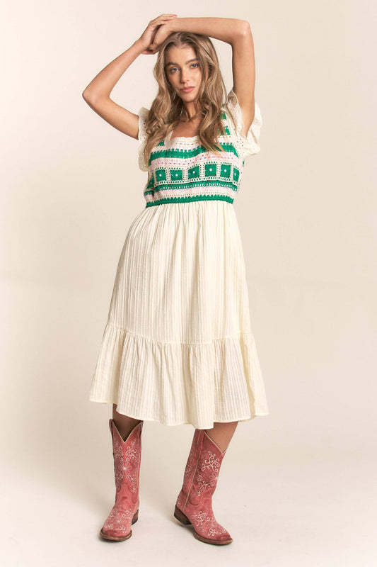 The Mabry Crochet Top Dress